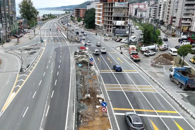 Trabzon Yomra'da yeni nesil kavşakla trafik rahatlayacak