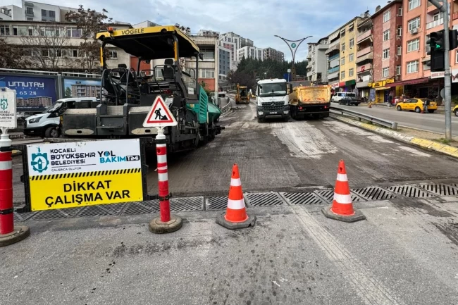 Kocaeli Santral Rampası'nda yol çalışmaları tamamlanıyor