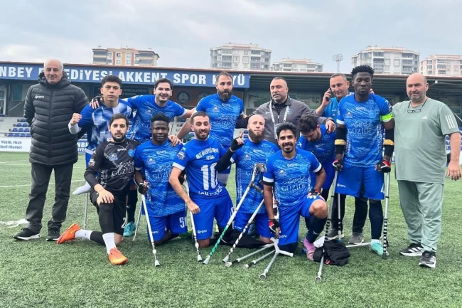 Kocaeli'de Ampute Futbol Takımı lige fırtına gibi başladı