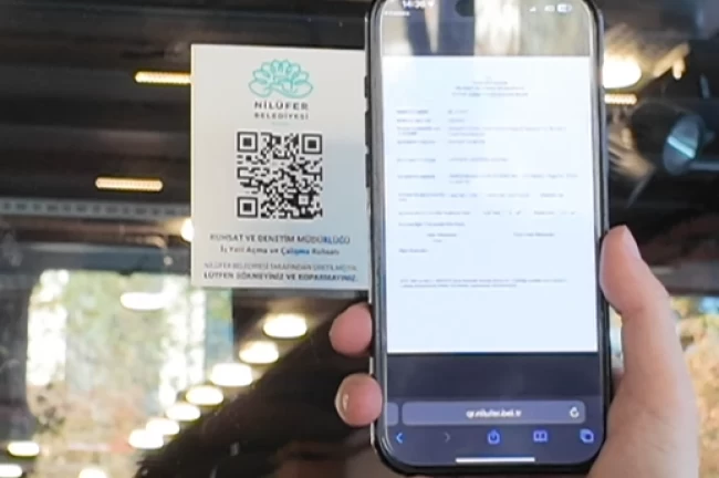 Bursa Nilüfer'de QR kod ile ruhsat dönemi başladı
