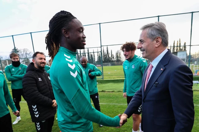 Rüstemler Tesisleri'nde Sakaryaspor'a moral desteği