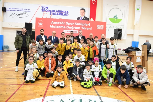 Osmangazi Belediyesi'nden amatör spor kulüplerine malzeme desteği