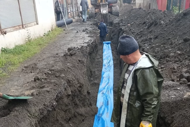 Trabzon'da Hacıköy'e altyapı hamlesi