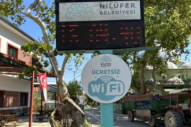 Bursa Nilüfer'de ücretsiz internet noktası 40'a ulaştı