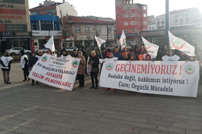 Emekliler Keşan'da geçim isyanını yükseltti