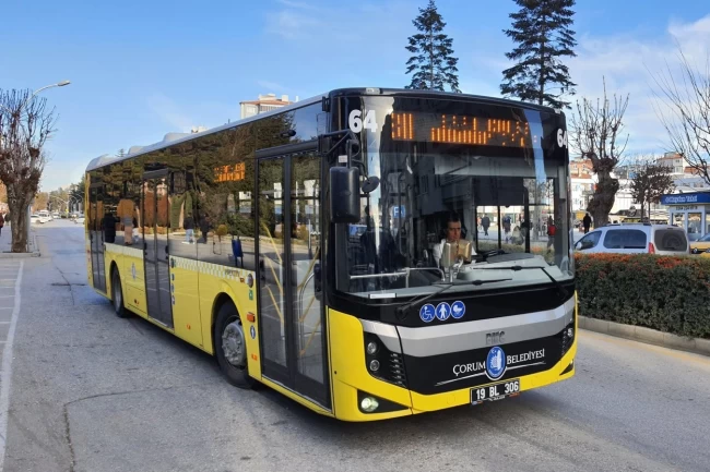 Çorum'da toplu ulaşım araçları rekora imza attı