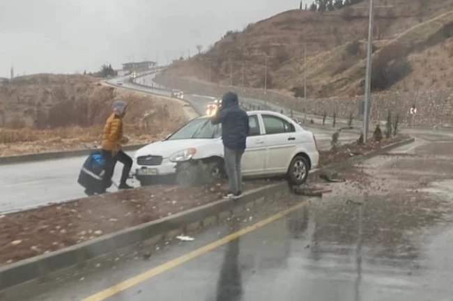 Adıyaman'da yağış kazaya neden oldu