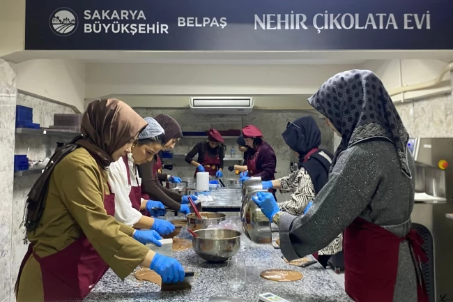Sakarya'da kadınlara yönelik çikolata ve kahve atölyesi tamamlandı