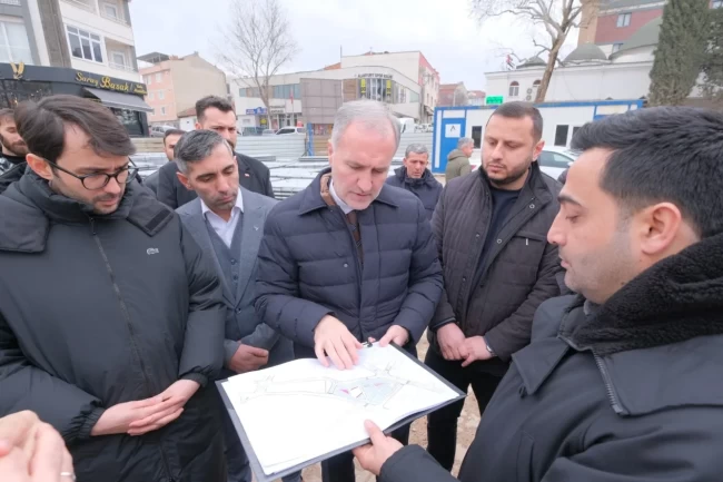 Bursa İnegöl'de Alanyurt meydan düzenleme çalışmaları başladı