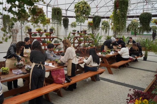 Bahçem Çayırova'da teraryum atölyesi