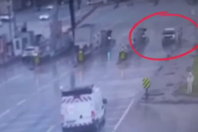 Bursa Kuzey Gişeleri'nde tehlikeli manevra!