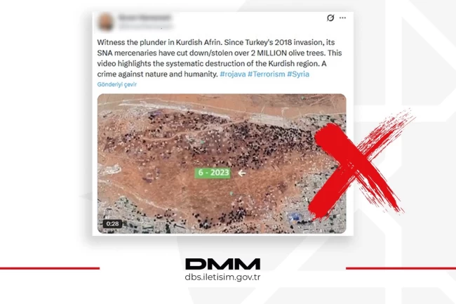 Afrin'de 2 milyon zeytin ağacı kesildi iddiasına İletişim'den yanıt