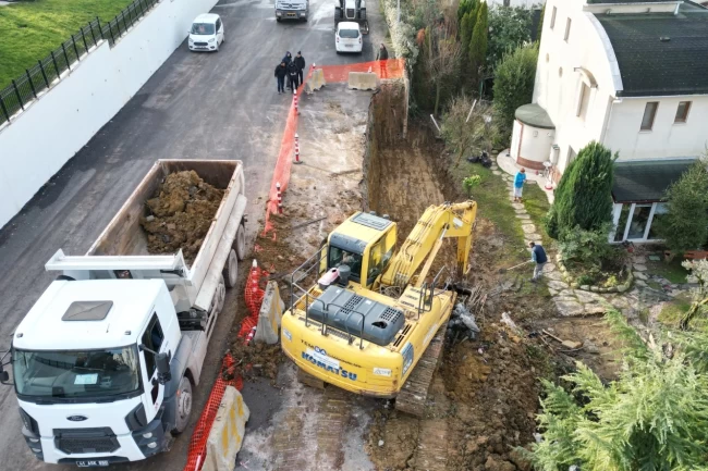 İzmit'te Tüysüzler'e yeni istinat duvarı