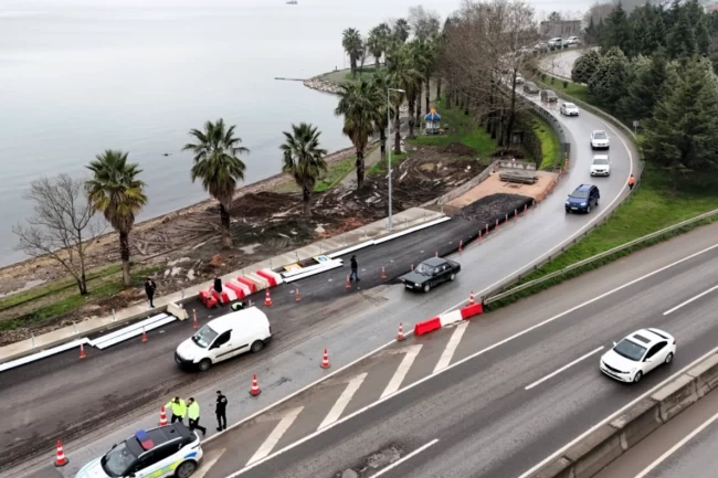 Kocaeli'de Başiskele Koridor Projesi'nde yeni yan yol açıldı
