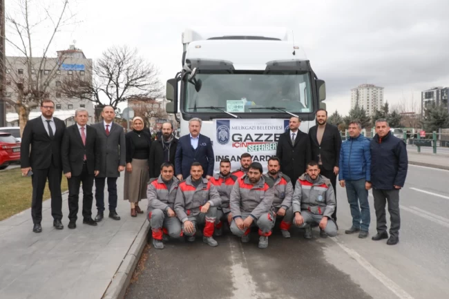 Kayseri Melikgazi'nin yardım eli Gazze'ye uzadı