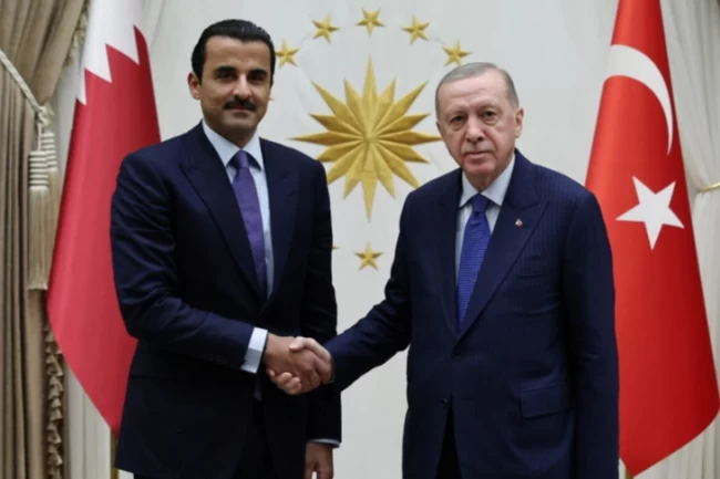 Cumhurbaşkanı Erdoğan ile Katar Emiri Al Sani ile görüştü