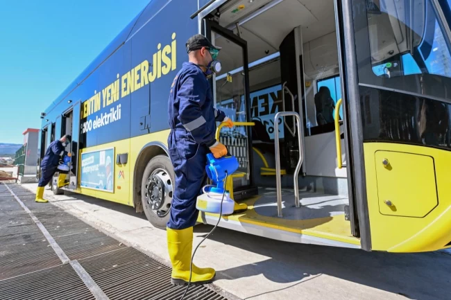 Mersin'de toplu taşımada hijyen ve güvenlik seferberliği
