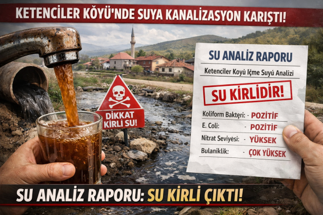 Ketenciler Köyü’nde İçme Suyu Alarmı: Analiz raporu “kirli” çıktı