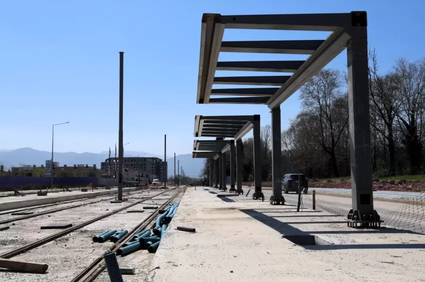 Kartepe Tramvay Hattı'nda duraklar ortaya çıktı