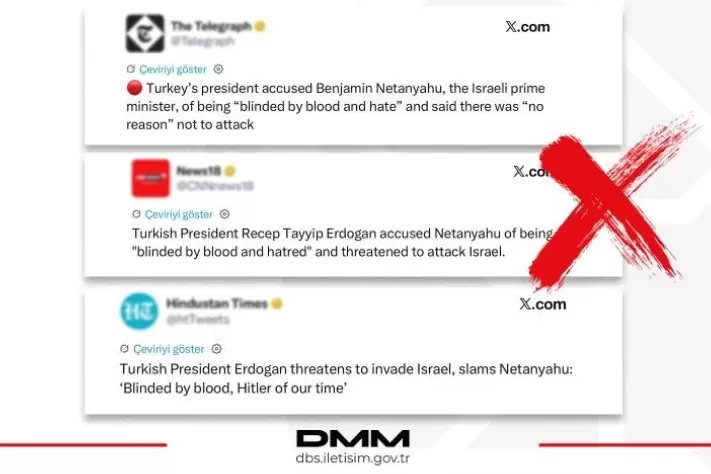 DMM'den Cumhurbaşkanı Erdoğan'a atfedilen iddialara açıklama