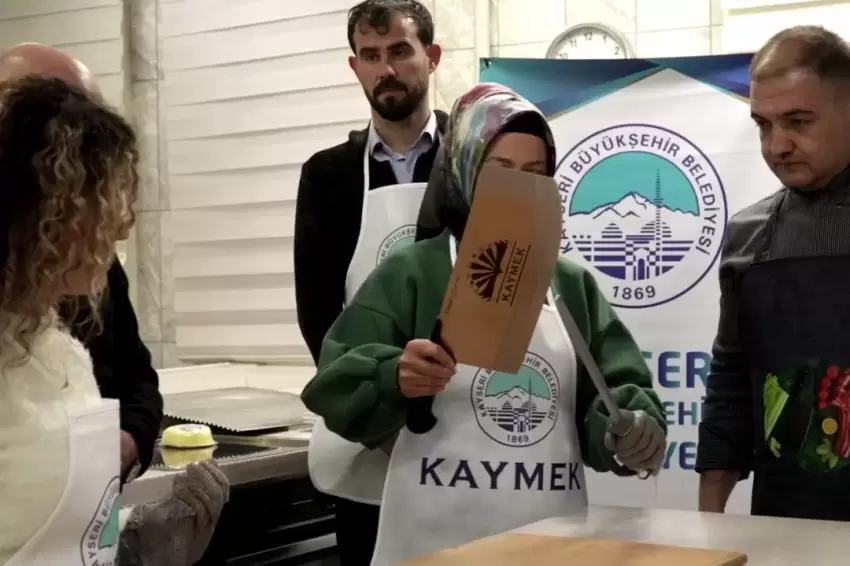 KAYMEK'ten pastırma doğrama kursu