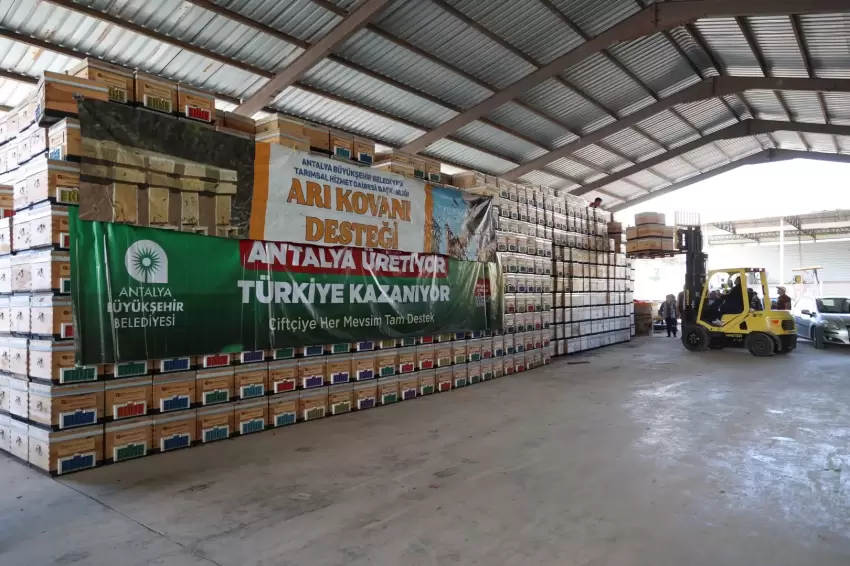 Antalya Büyükşehirden arıcılara kovan desteği