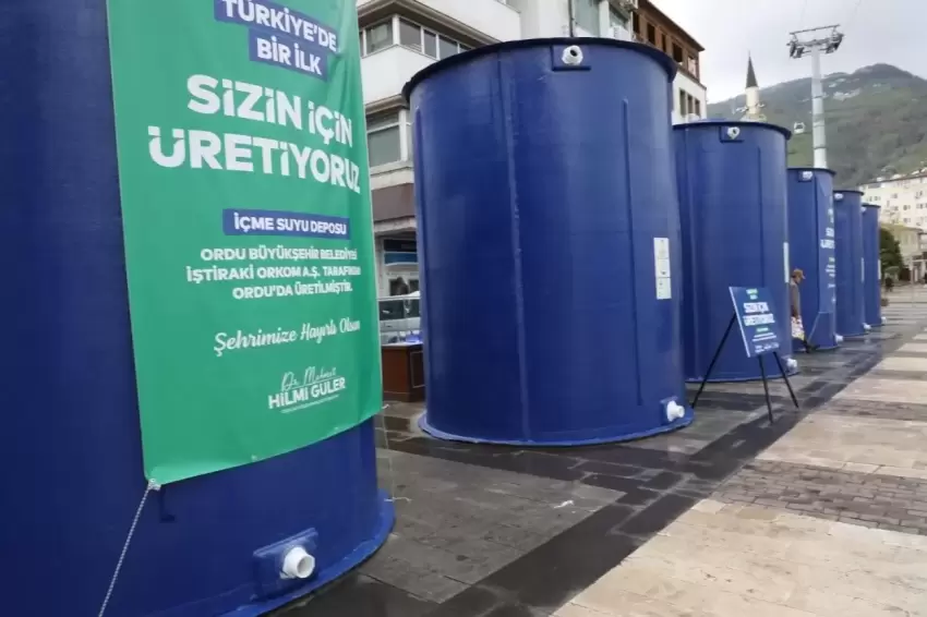 Orduda kırsal mahallelere fiberglas depo desteği