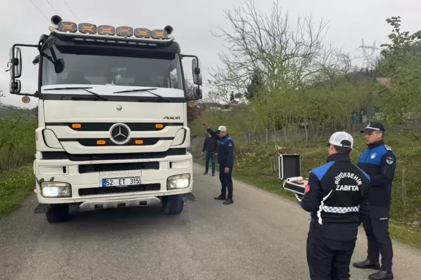 Ordu'da ağır tonajlı araçlara sıkı denetim