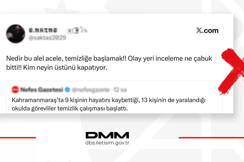 Kahramanmaraşta deliller karartıldı iddialarına yalanlama