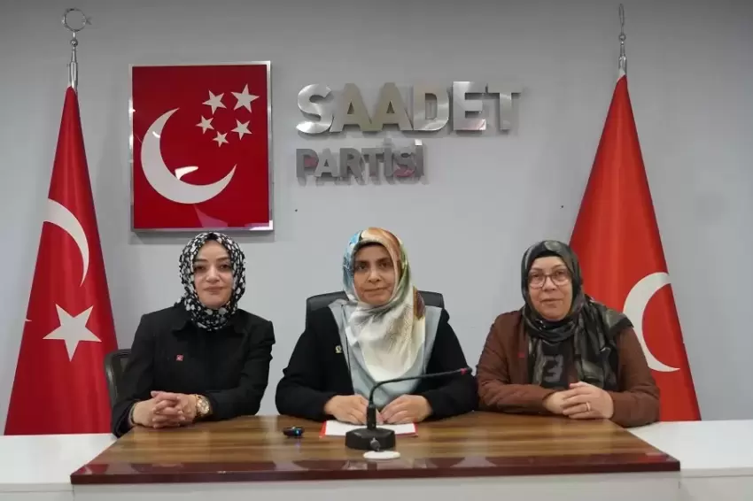 Bursada Saadet Partili kadınlardan okul saldırılarına tepki