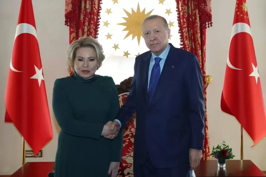 Rusya Federasyon Konseyi Başkanı Matviyenko Dolmabahçede