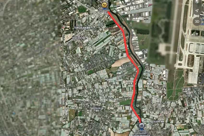 Antalya Muratpaşada DSİ kanal yoluna iyileştirme