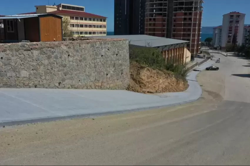 Orduda Fatsa Dolunaya modern kaldırım