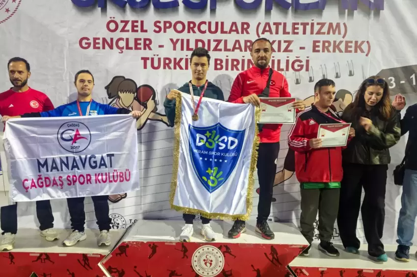 Konya Meram'ın özel sporcularından çifte başarı