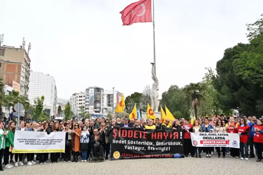 İzmirde güvenli eğitim eylemi