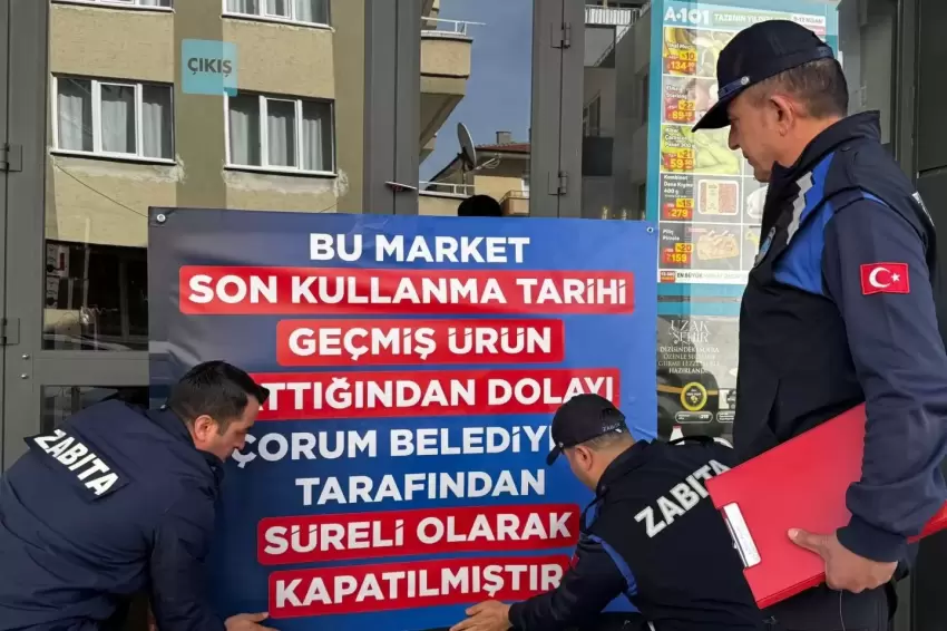 Zabıta, A101 Market şubesini kapattı