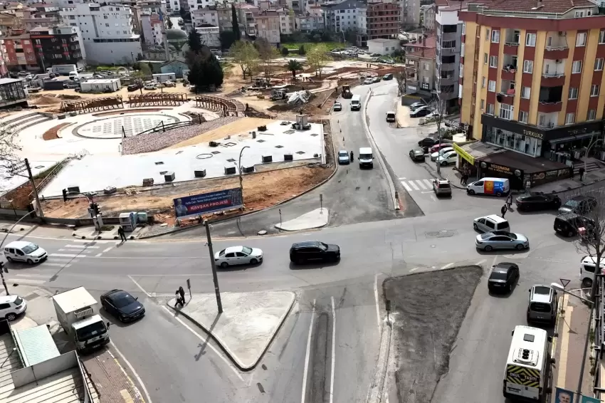 Kocaeli Çayırova'da kavşak düzenlemesi tamamlanıyor