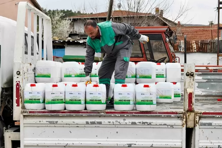 Ankaralı üreticiye sıvı gübre desteği