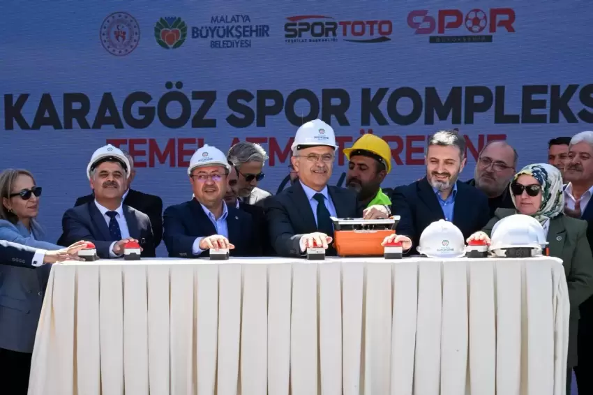 Malatya'da TOKİ Karagöz Spor Kompleksi'ne temel atıldı