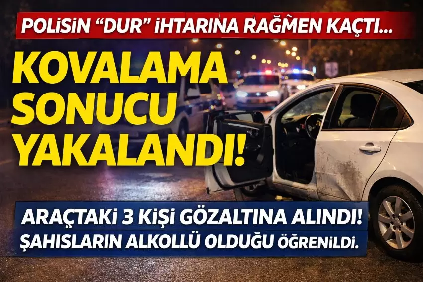 Kdz.Ereğlide alkollü sürücü polisten kaçtı. Alaplıda yakalandı