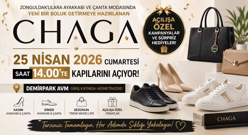 CHAGA Ayakkabı ve Çanta Zonguldak’ta açılıyor