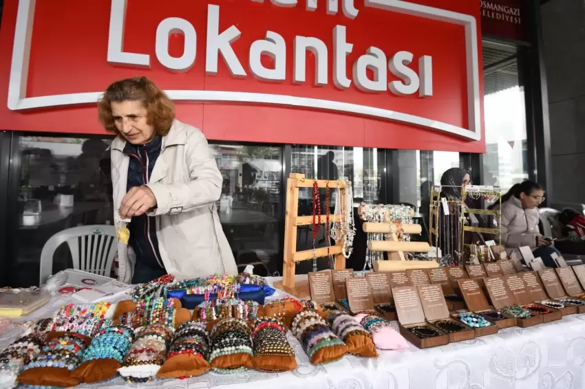 Bursa Osmangazide kadının üretim gücü 1 Mayısta sergilendi