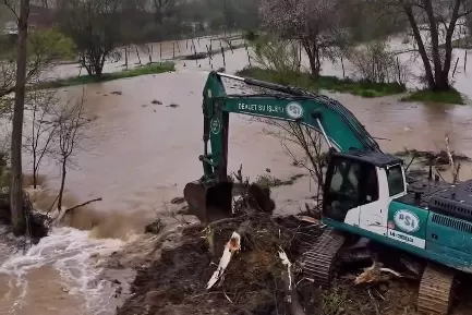 Bilecikte riskli noktalarda taşkın alarmı