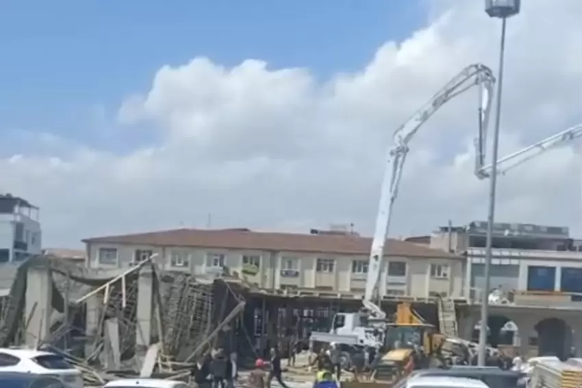 Düzcede inşaatta hasır çöktü: Yaralı işçiler var