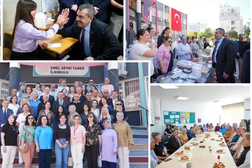 Antalyada Bakan Tekinden okul ziyareti