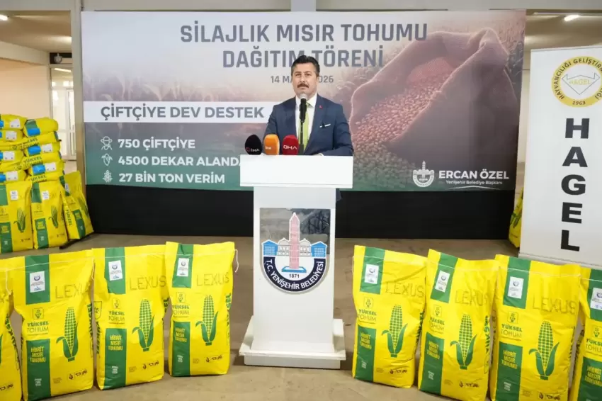 Bursa Yenişehirde 750 çiftçiye mısır tohumu desteği