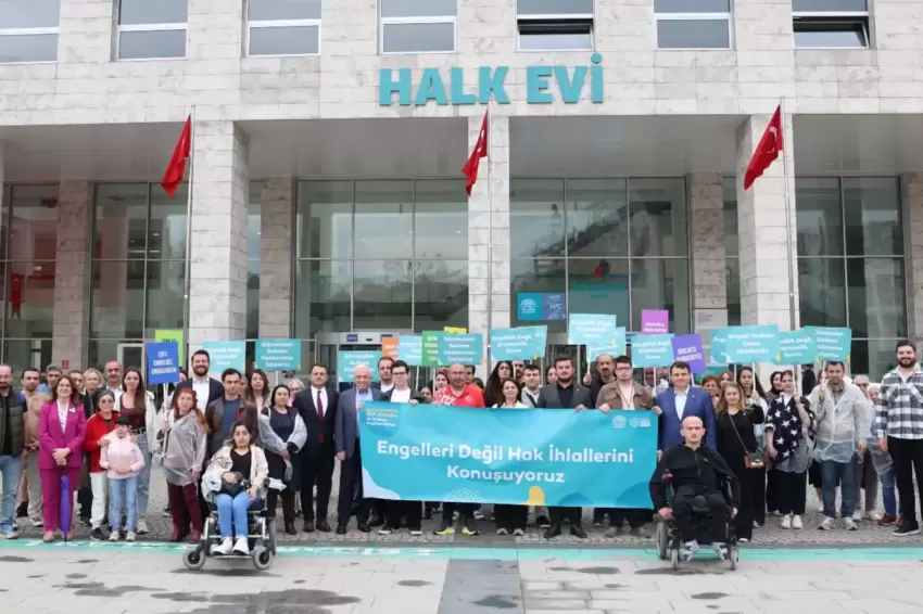 Bursa Nilüferde sloganlar engelleri aşmak için yükseldi