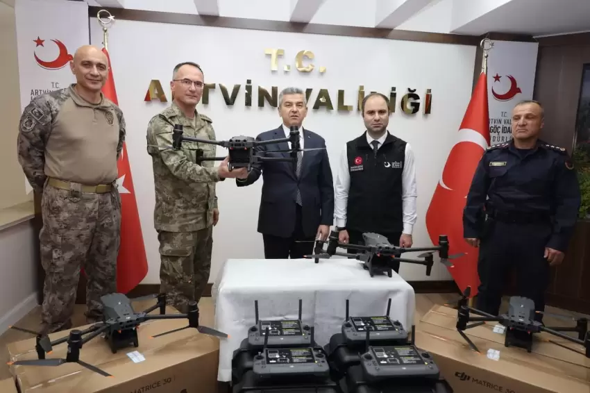 Artvinde 4 termal drone göreve başladı