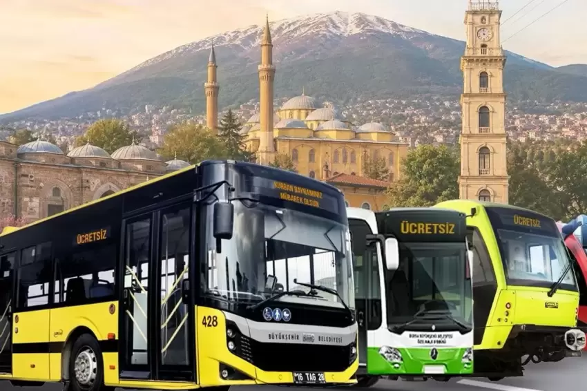 Bursada bayramda ulaşım ücretsiz