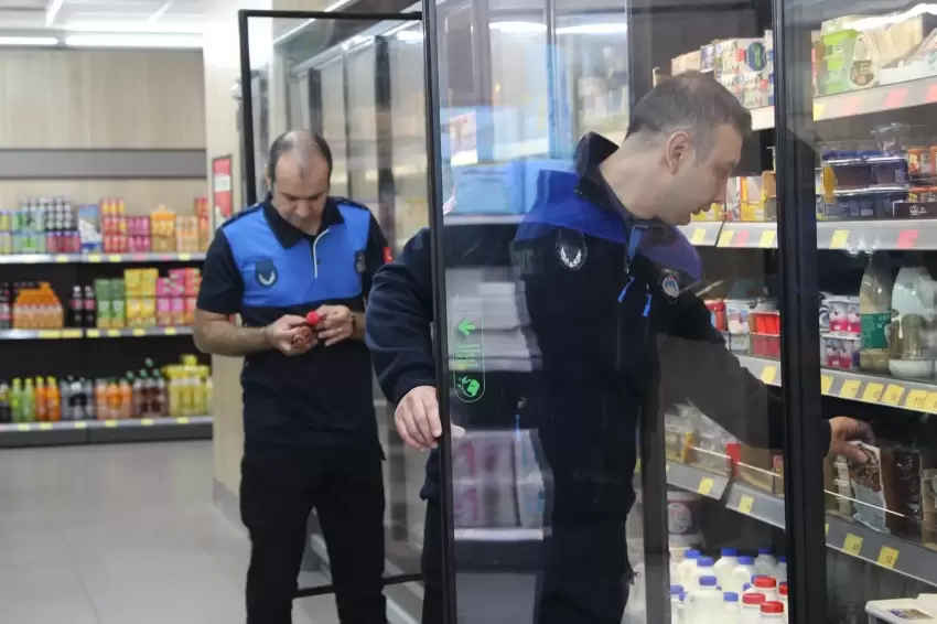 Giresunda marketlerde zabıta denetimi